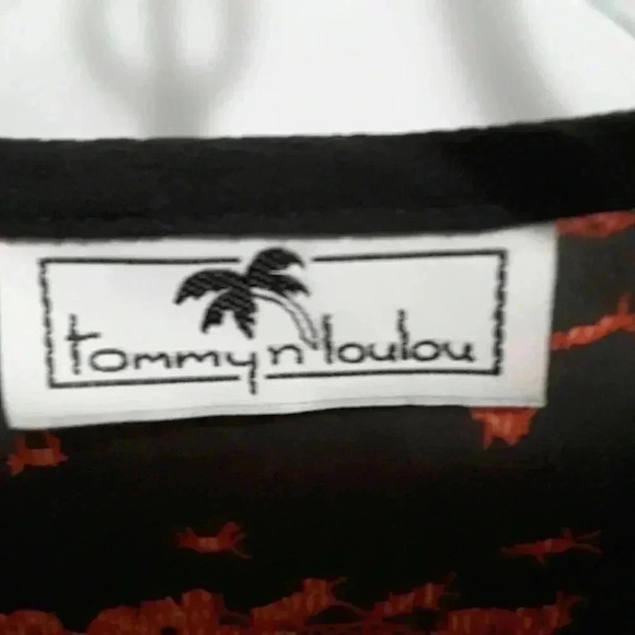 Tommy N LouLou Open Sheer Black & Red Jacket/cover up - Picture 2 of 9